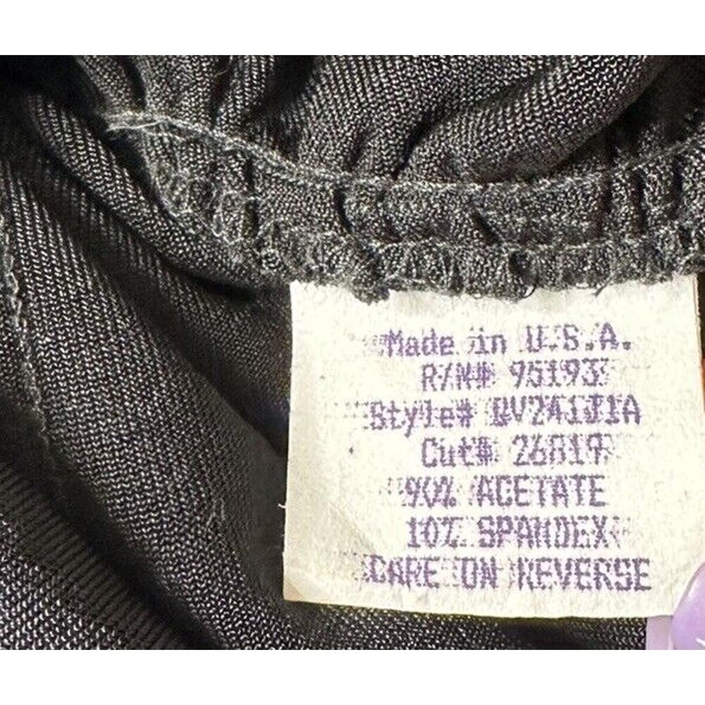 Vtg Y2K Charlotte Russe Black Silver Asymmetrical Hem Prom Party Halter Dress L - Picture 11 of 11